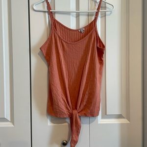 Orange CROP TOP with Tie in the Front